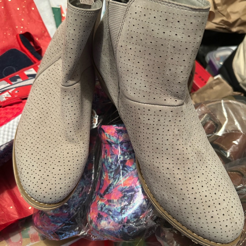 Walk with Me by Coldwater Creek Soft Taupe Leather Bootie